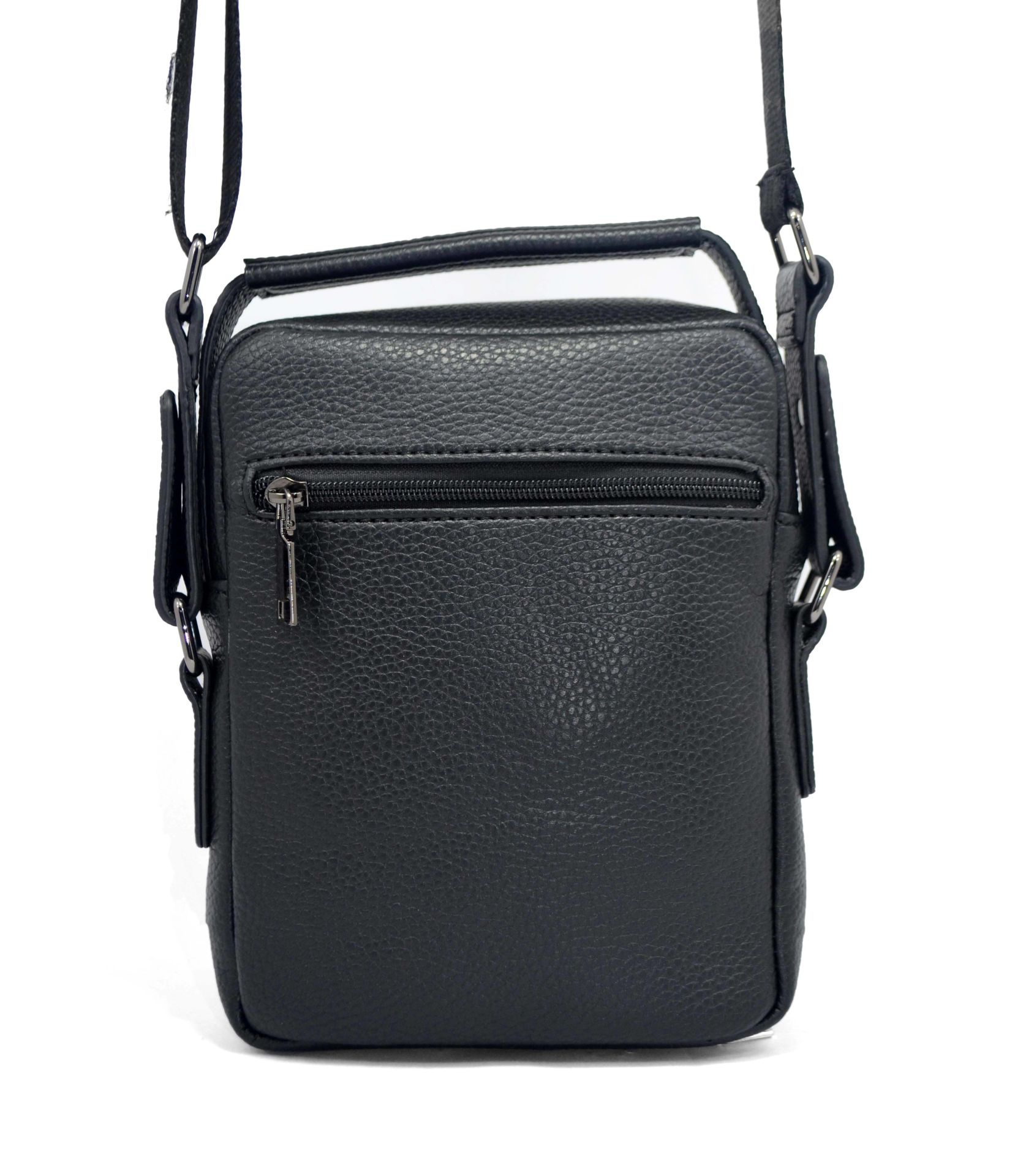 Erkek Siyah Renk Telefon Kartlık Bölmeli Ayarlanabilir Çapraz Askılı El Ve Omuz Çantası 7042