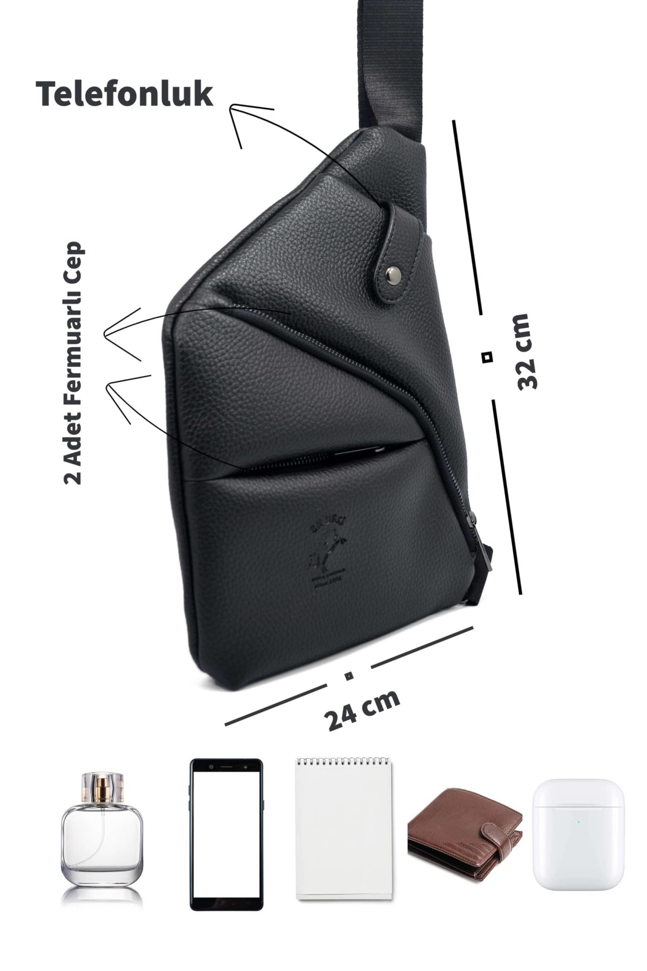 Erkek Çapraz Çanta Çok Bölmeli Şık Pratik Erkek Omuz Çantası Postacı Çanta