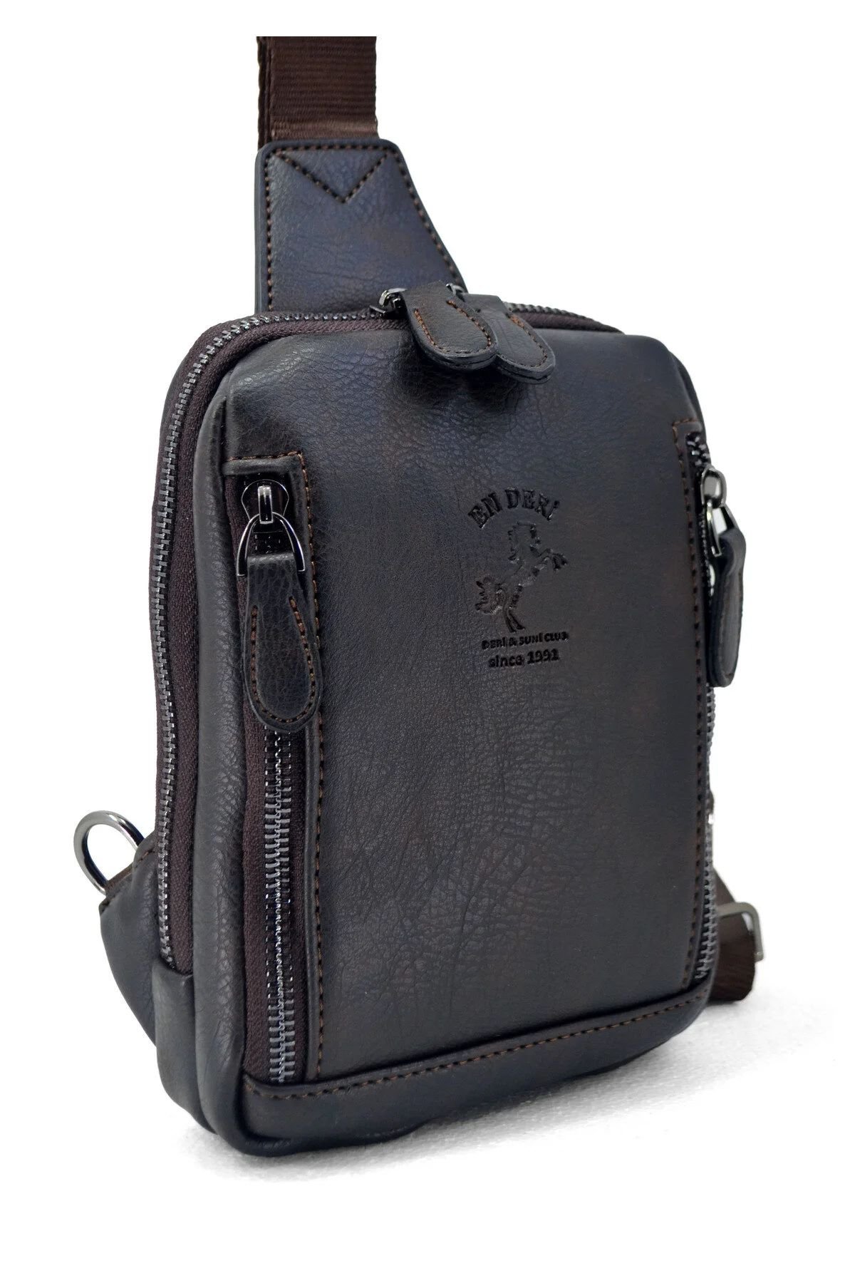 Erkek Kahverengi Günlük Çapraz Askılı Omuz Çantası Çapraz Çanta