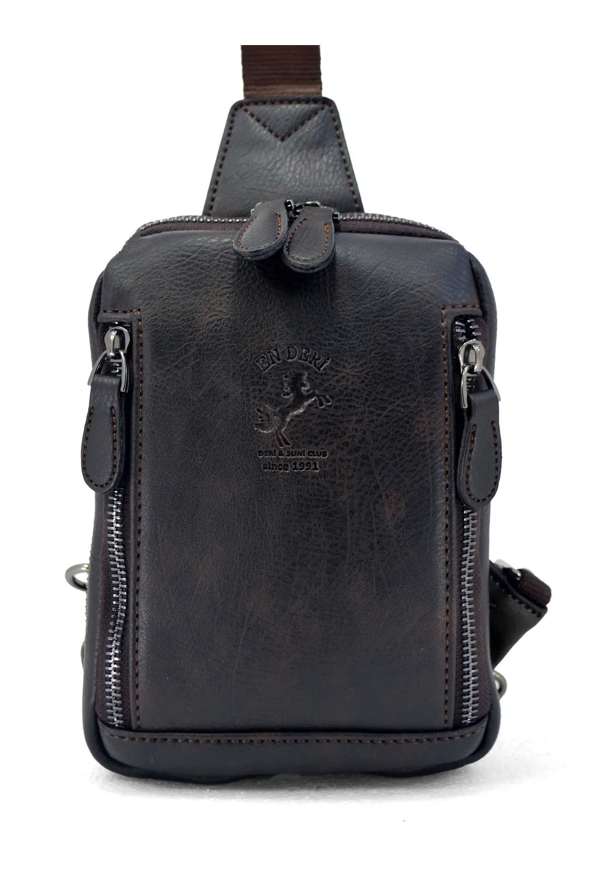 Erkek Kahverengi Günlük Çapraz Askılı Omuz Çantası Çapraz Çanta