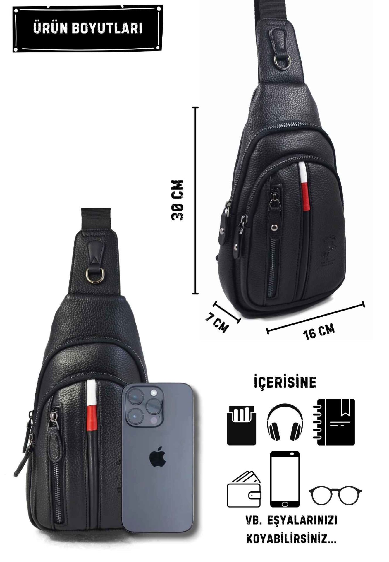 Erkek Omuz Çantası Çok Bölmeli Çanta Erkek Çapraz Çanta Postacı Çanta