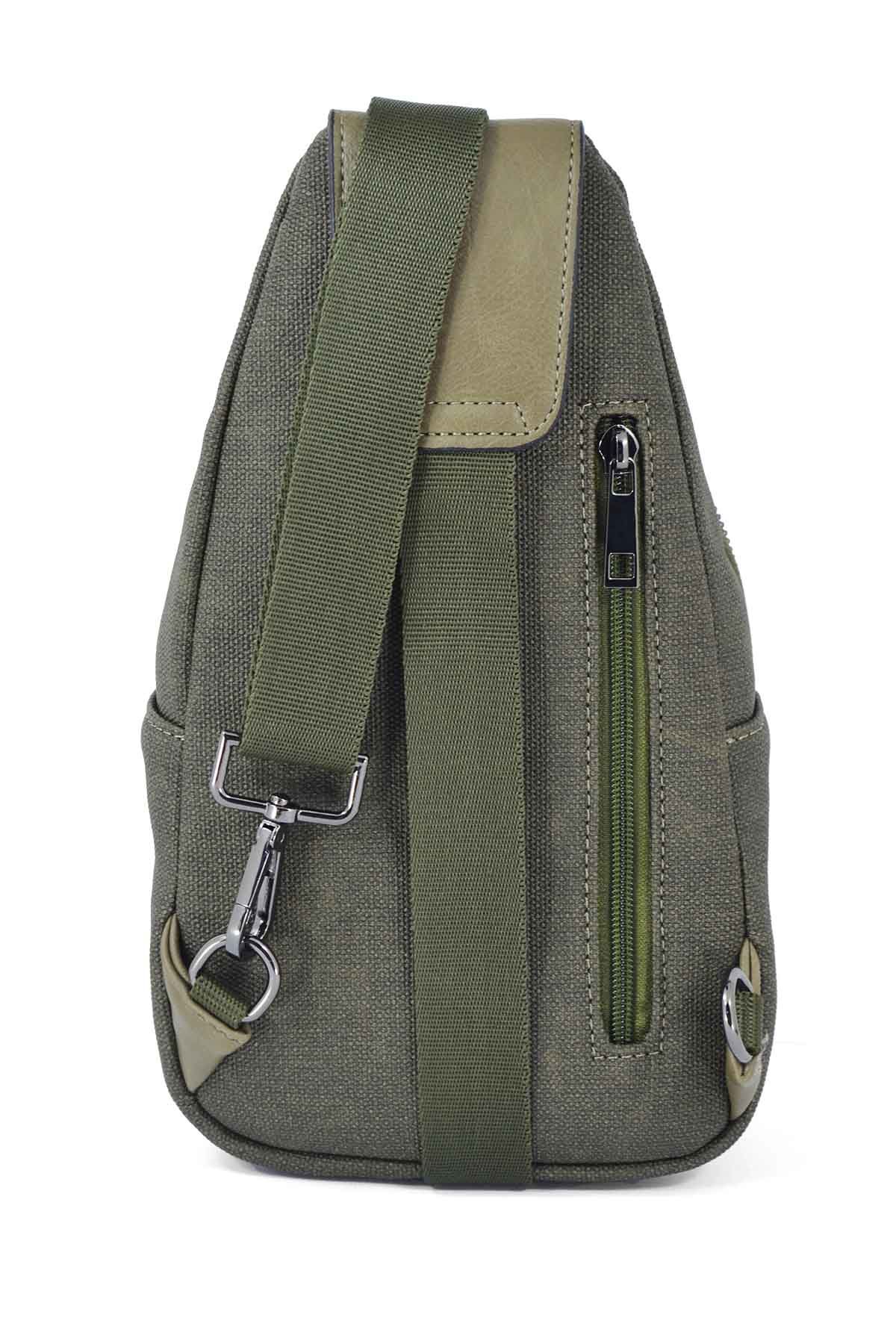 Haki Kanvas Çanta Erkek Omuz Çantası Erkek Çapraz Çanta