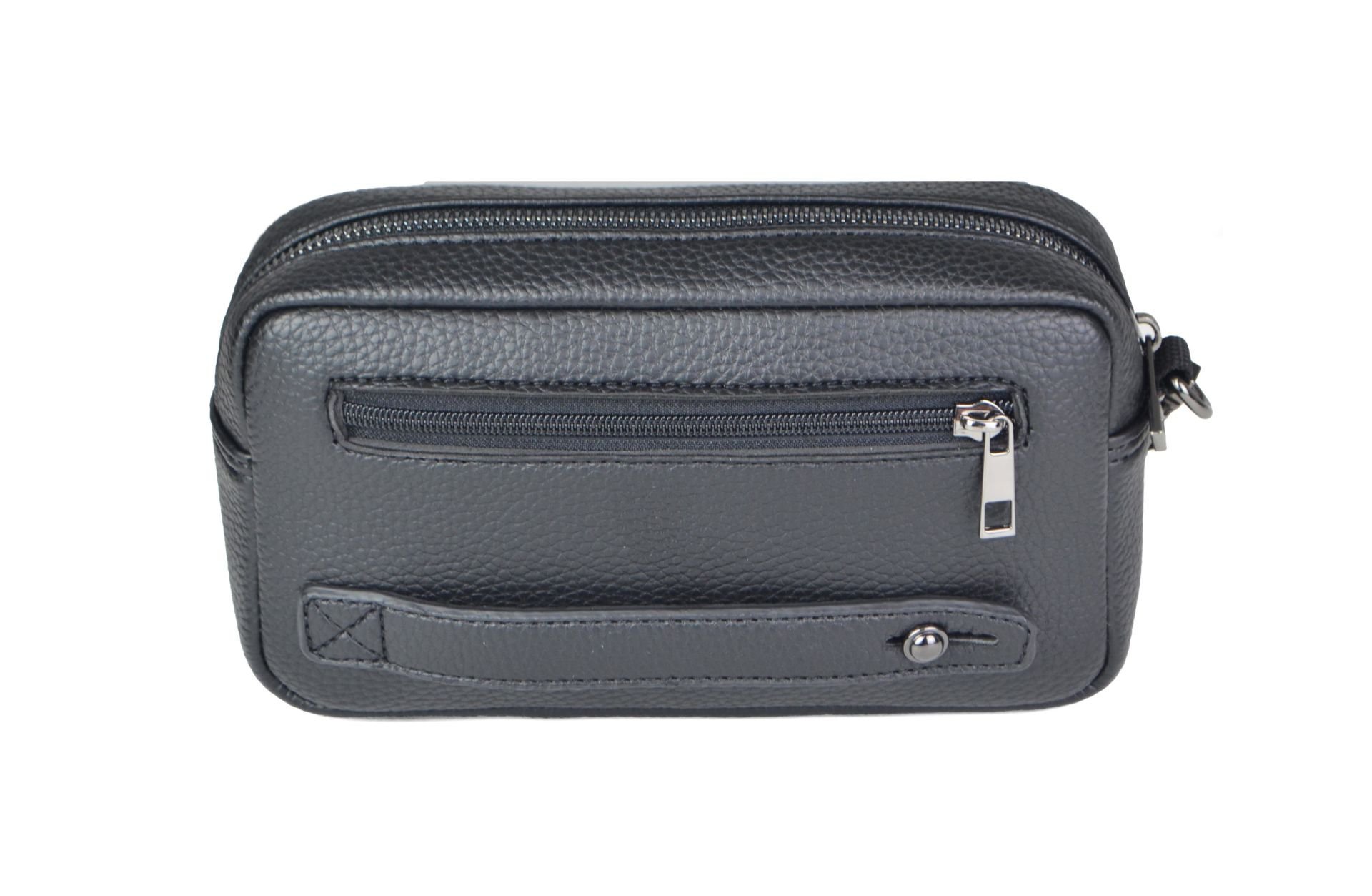 Erkek Siyah El ve Bileklik Kemerli Portföy El Çantası