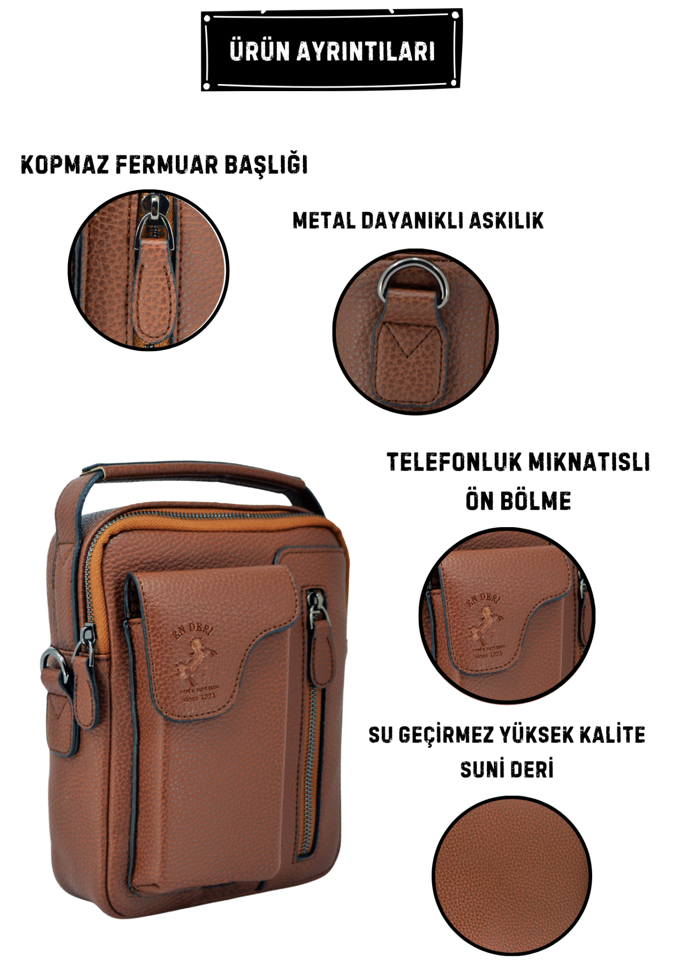 Erkek Ayarlanabilir Çapraz Askılı El & Omuz Çantası 6005