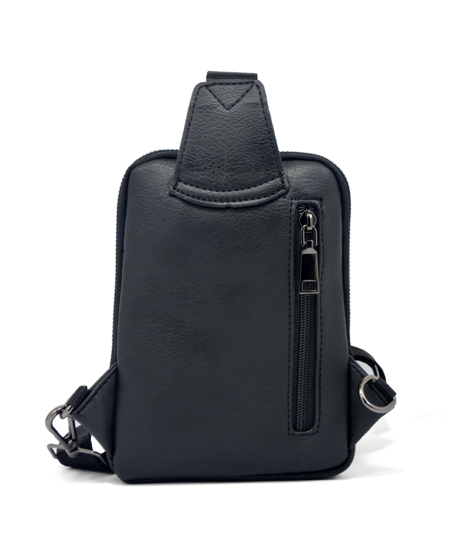 Erkek Siyah Çok Bölmeli Günlük Çapraz Askılı Omuz Çantası Çapraz Çanta 7001