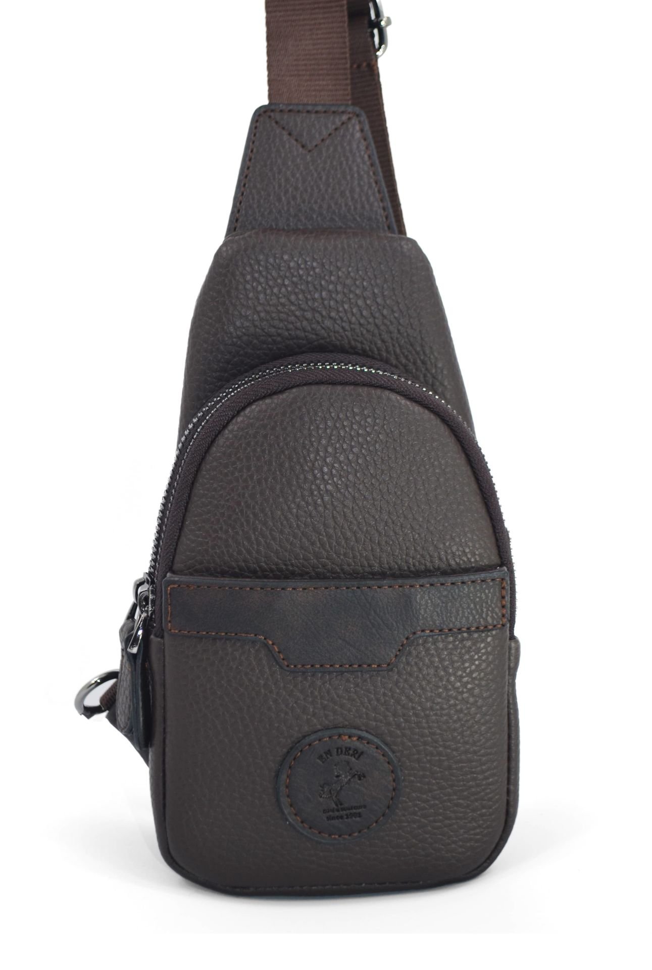 Erkek Kahverengi Ayarlanabilir Omuz Çantası Çapraz Çanta 7037