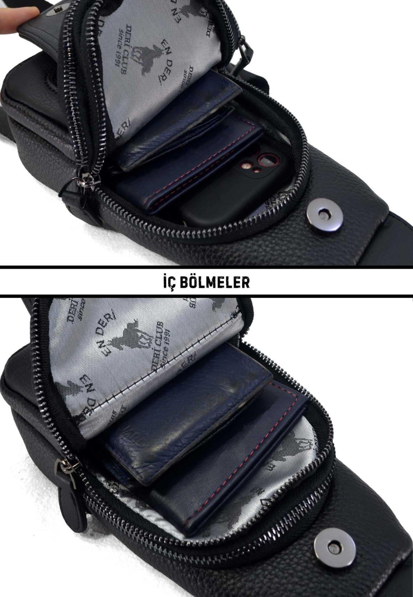 Siyah Günlük Ayarlanabilir Çapraz Askılı Omuz Çantası 7044