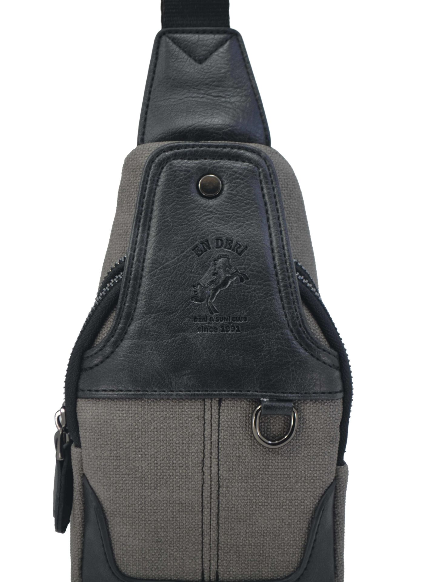 Kanvas Antrasit Ayarlanabilir Çapraz Askılı Omuz Çantası 7044