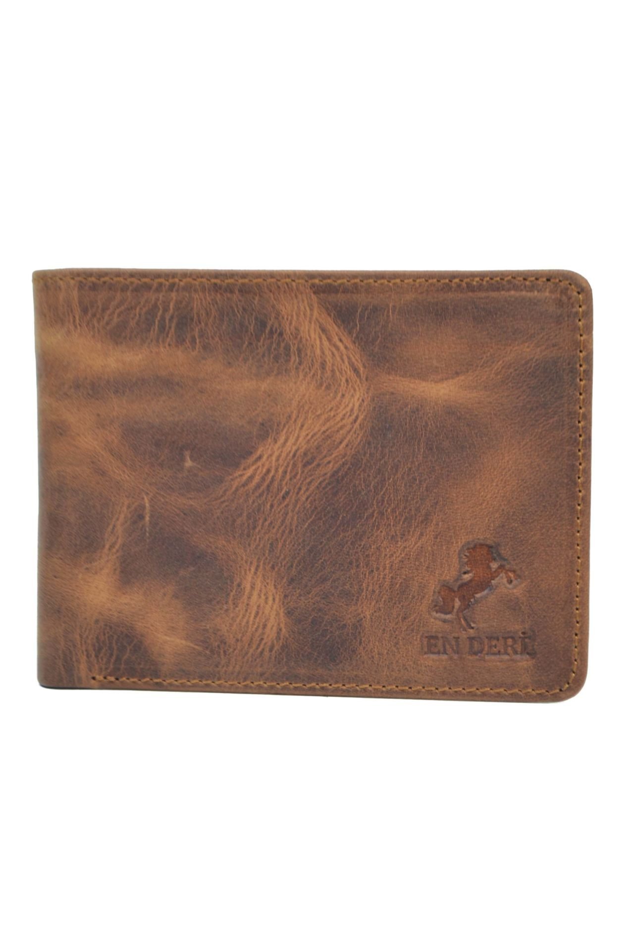 Hakiki Deri Cüzdan Bozuk Para Bölmeli Taba Deri Cüzdan