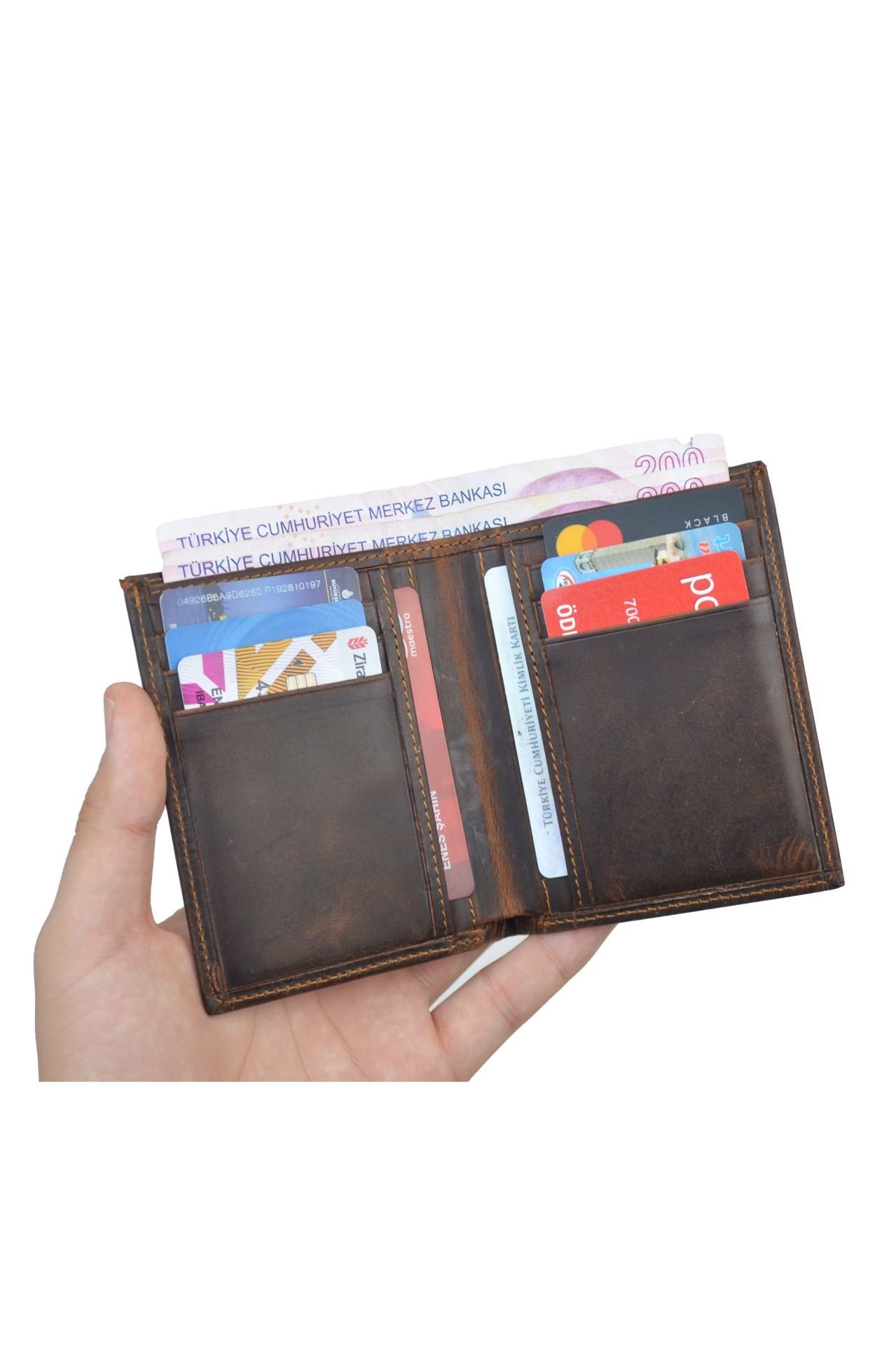 Hakiki Deri Cüzdan Taba Bol Kart Bölmeli Cüzdan Deri Cüzdan