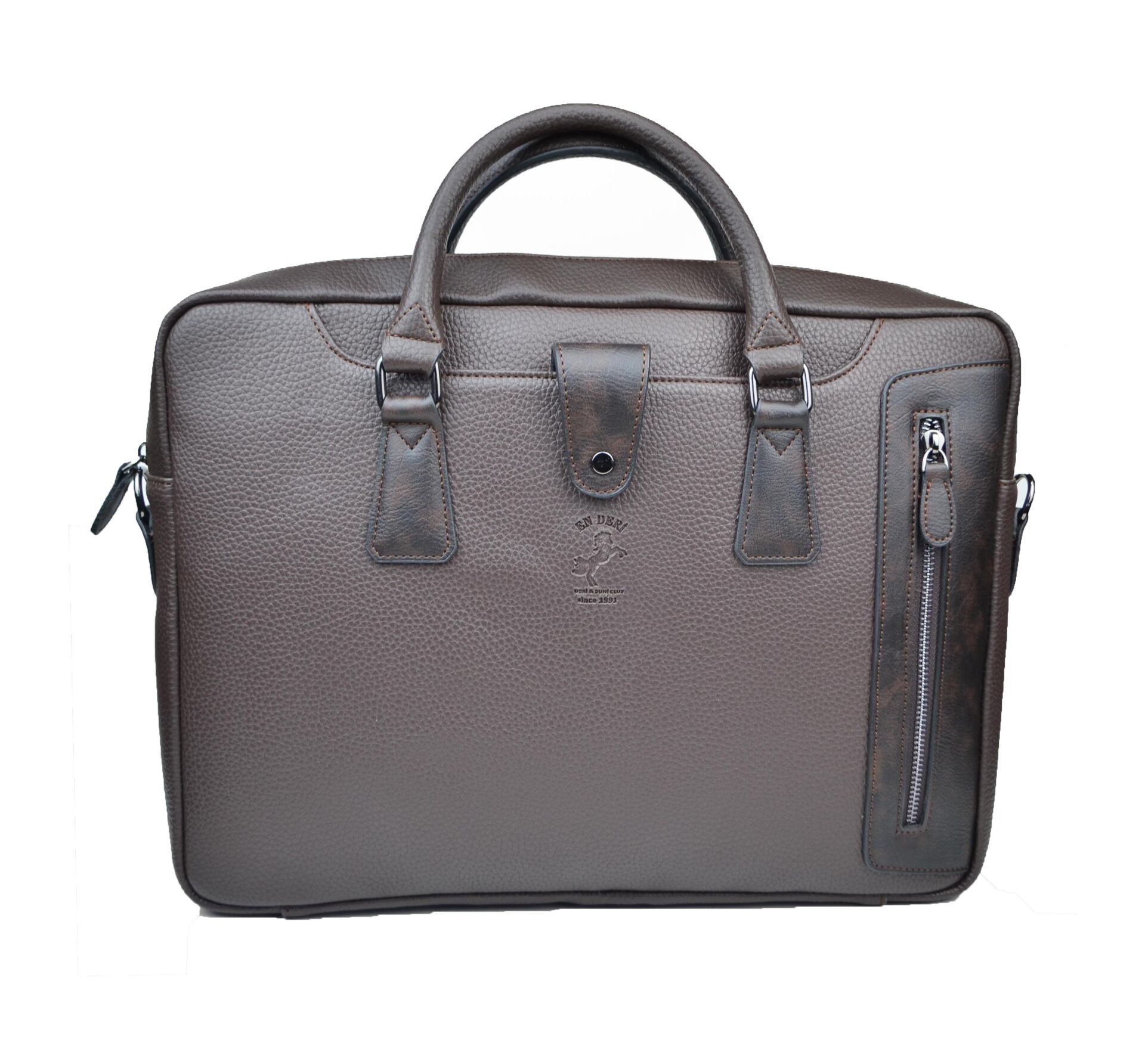 14-15.6-16.1-16.9 Inç Organizer Kahve Unisex El, Omuz, Bilgisayar, Notebook, Laptop Çantası