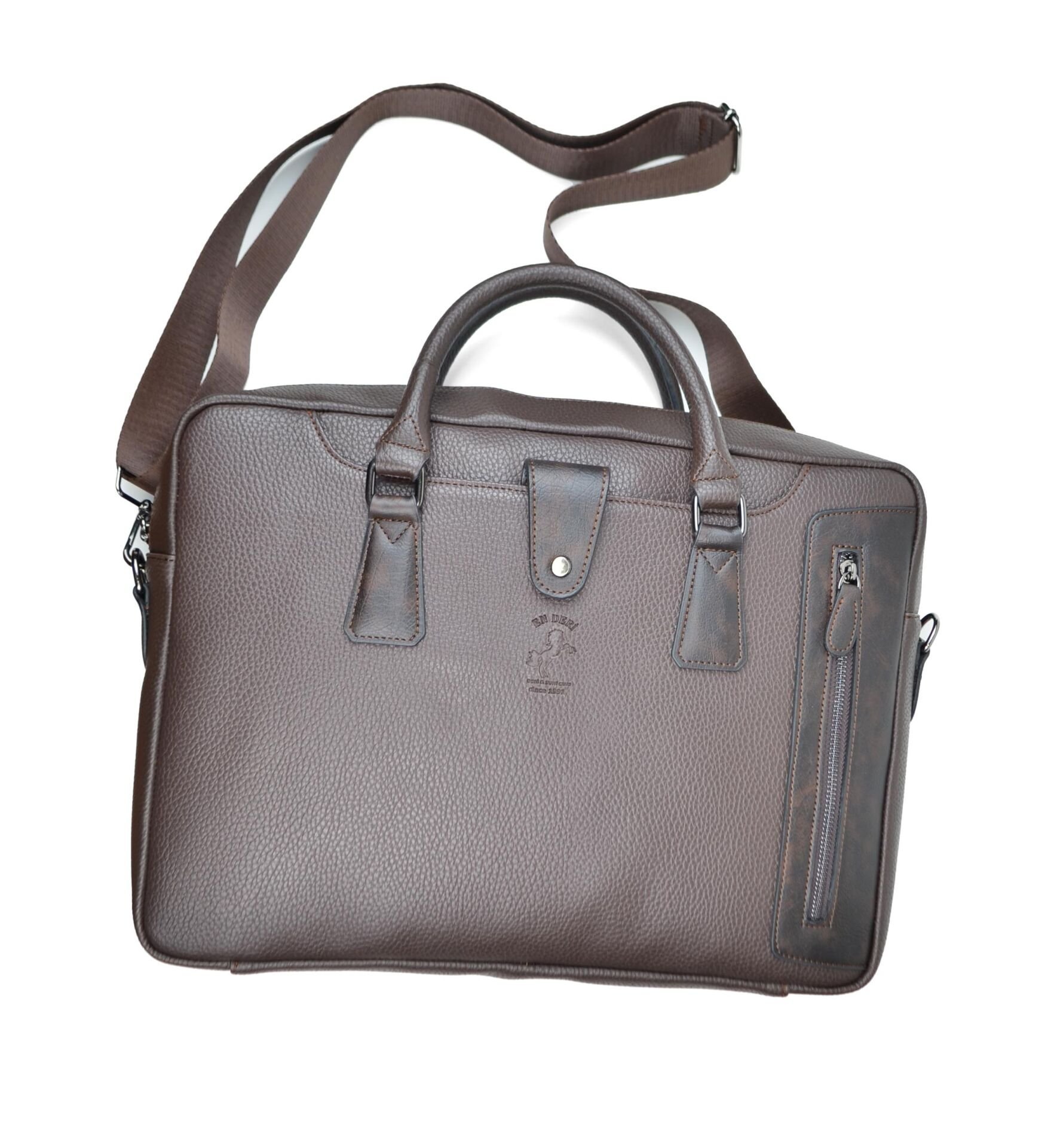 14-15.6-16.1-16.9 Inç Organizer Kahve Unisex El, Omuz, Bilgisayar, Notebook, Laptop Çantası