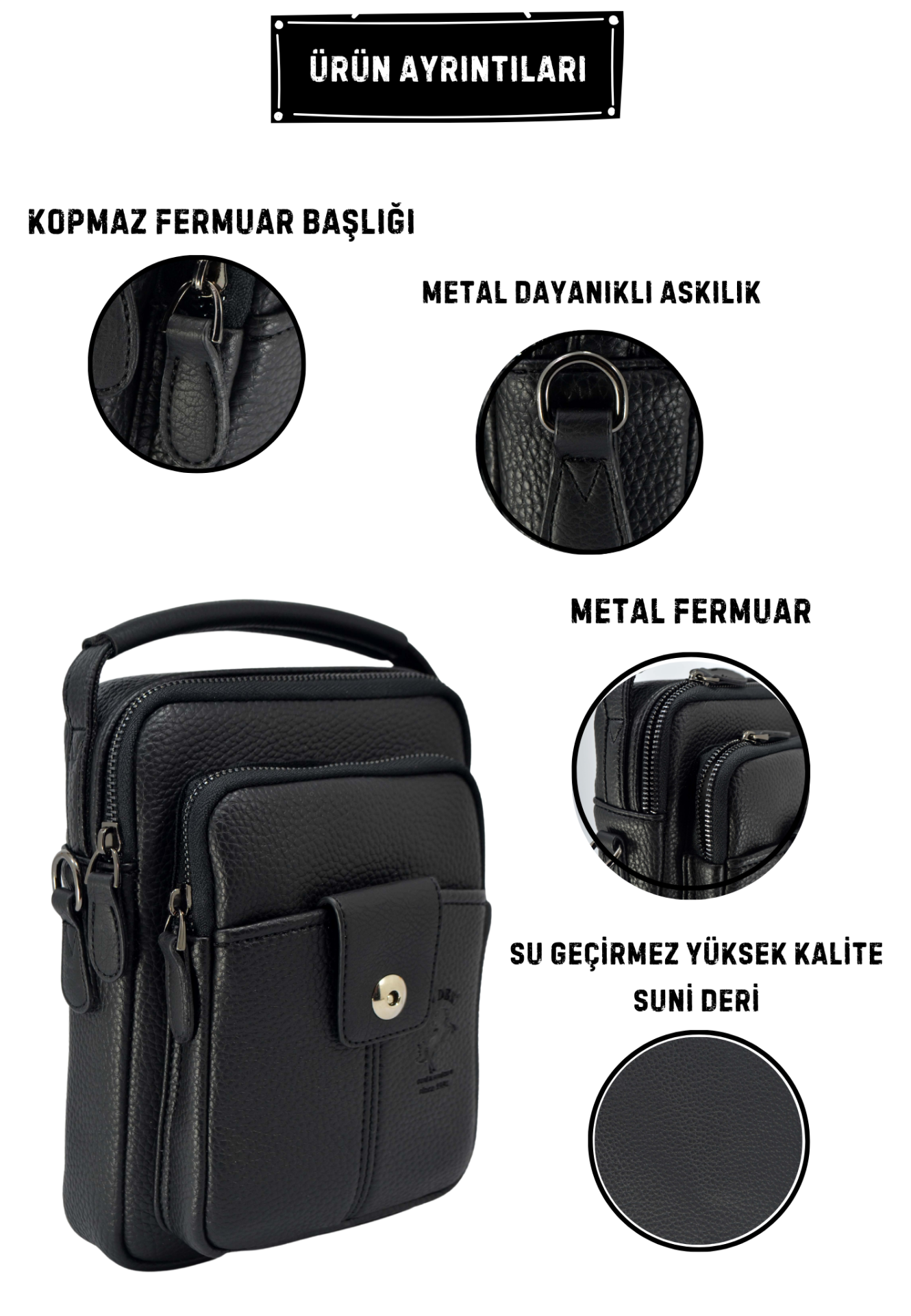 Erkek Ayarlanabilir Çapraz Askılı El Ve Omuz Çantası Çapraz Çanta