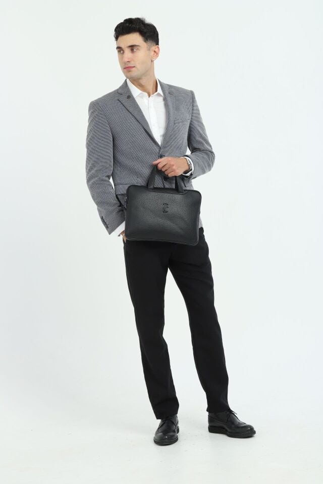 Siyah 13 Inç Laptop Macbook Çantası Notebook Evrak Çantası