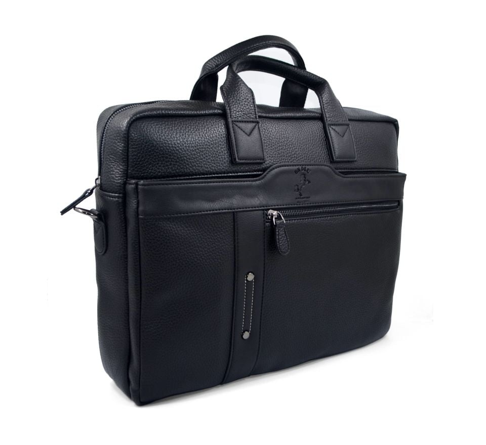 15,6-17,3 Inc Su Geçirmez Çok Bölmeli Omuz Ve El Askılı Evrak Ve Laptop Çantası 7043 siyah