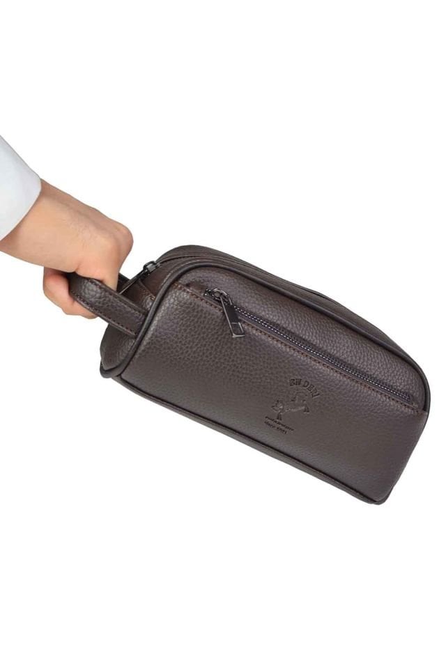Erkek Kahverengi Günlük Lüks Portföy Traşlık El Çantası