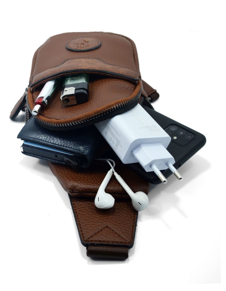 Taba Küçük Omuz Çantası - Fonksiyonel Bölmeli Askılı Çapraz Çanta