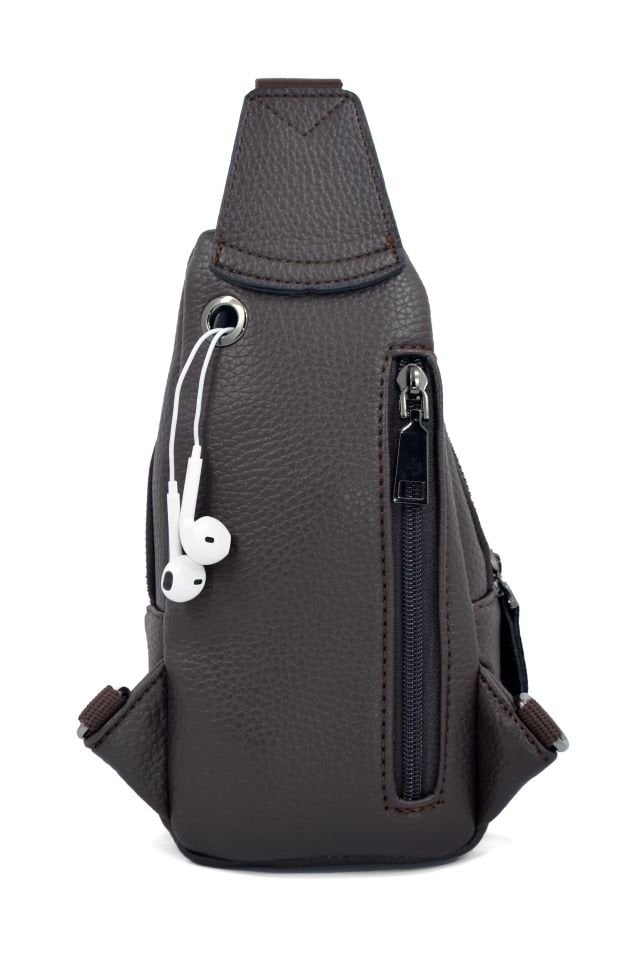 Erkek Kahverengi Ayarlanabilir Omuz Çantası Çapraz Çanta 7037