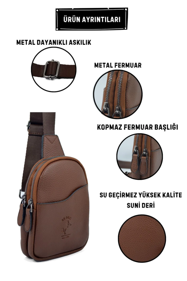 Taba Omuz Çantası - Çok Bölmeli Küçük Boy Askılı Çapraz Çanta