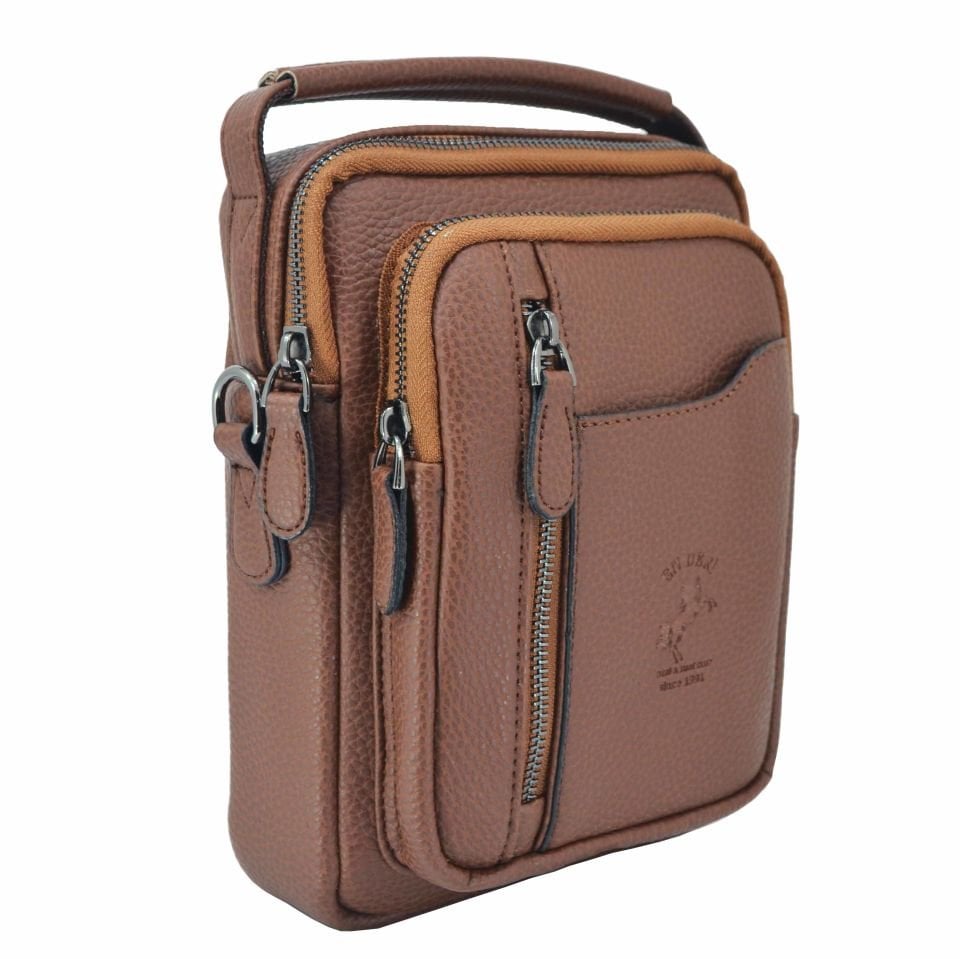 Erkek Taba Çok Bölmeli Çapraz Askılı El Ve Omuz Çantası Çapraz Çanta 7007