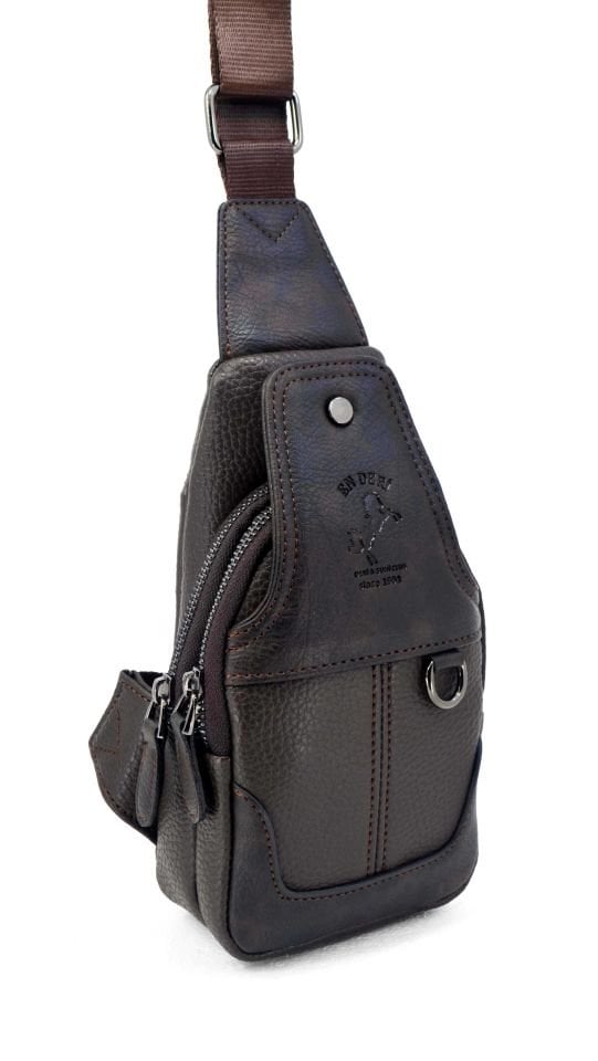 Erkek Kahverengi Ayarlanabilir Çapraz Askılı Omuz Çantası 7044