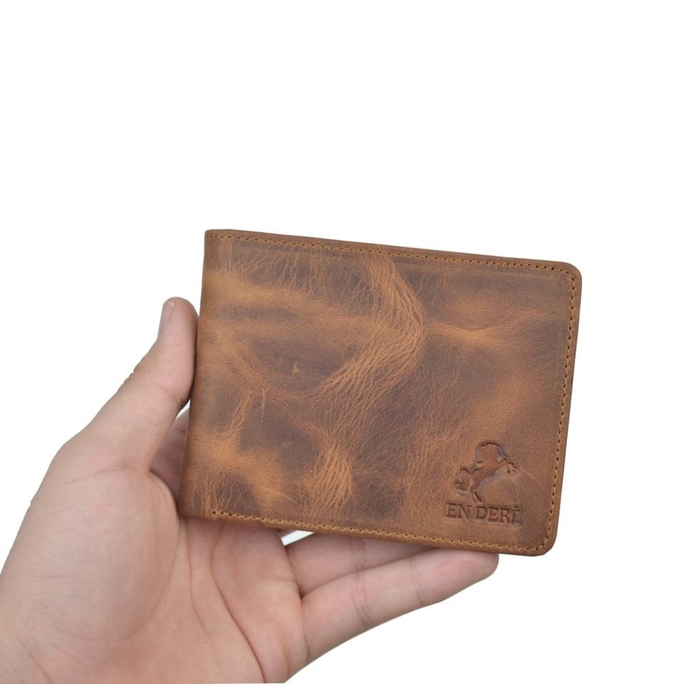 Hakiki Deri Cüzdan Bozuk Para Bölmeli Taba Deri Cüzdan