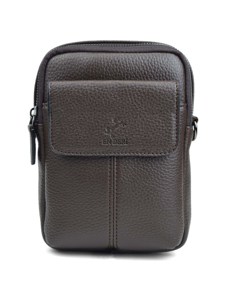 Kahverengi Erkek Omuz Çantası Çapraz Askılı Erkek Çapraz Çanta