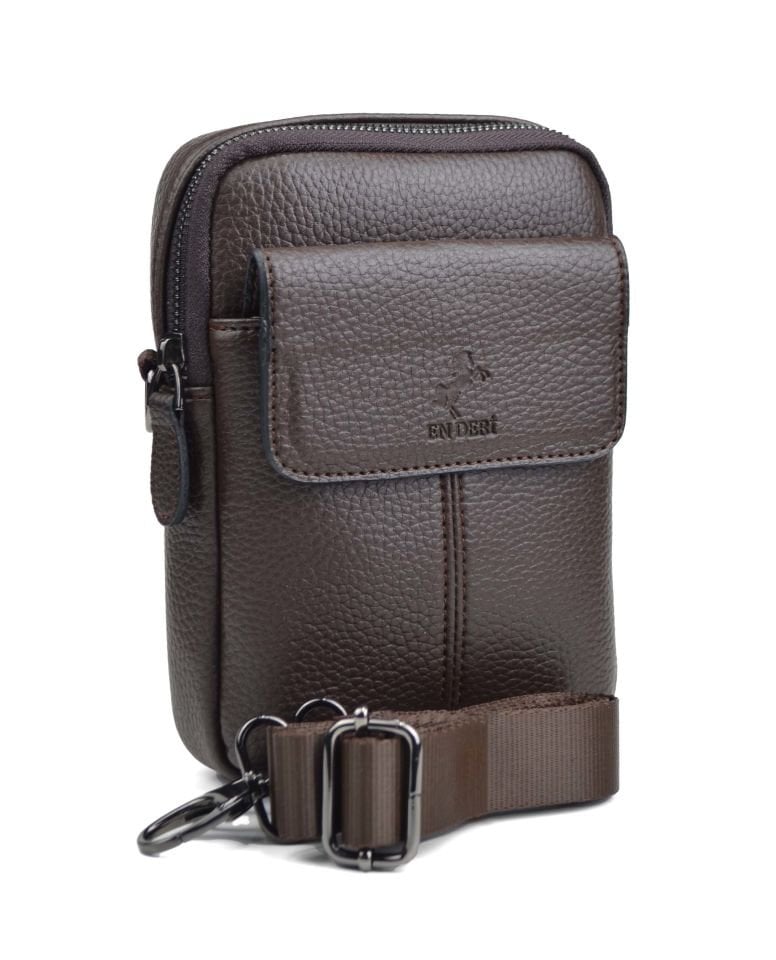 Kahverengi Erkek Omuz Çantası Çapraz Askılı Erkek Çapraz Çanta