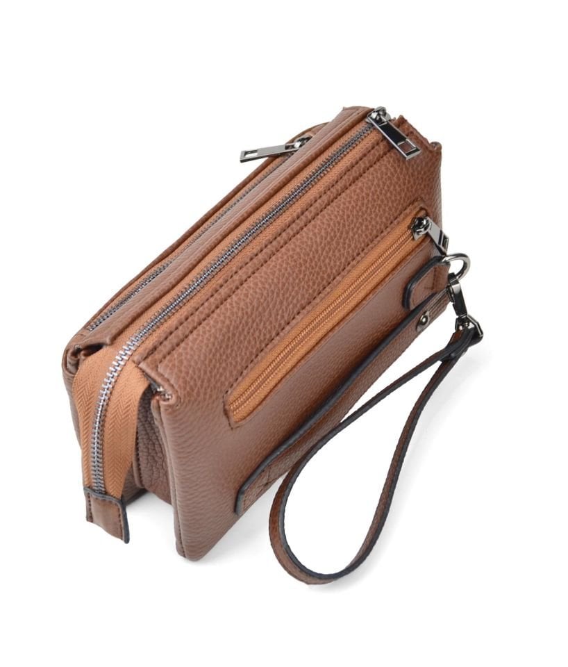 Erkek Taba El ve Bileklik Kemerli Portföy El Çantası