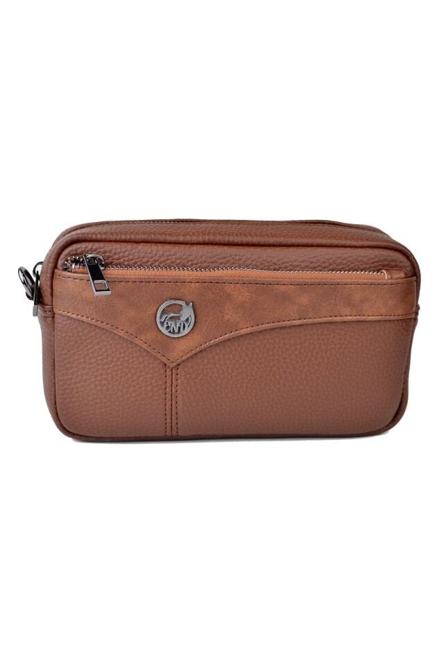 Erkek Taba El Çantası - Kartlıklı Bileklikli Clutch Portföy Çanta