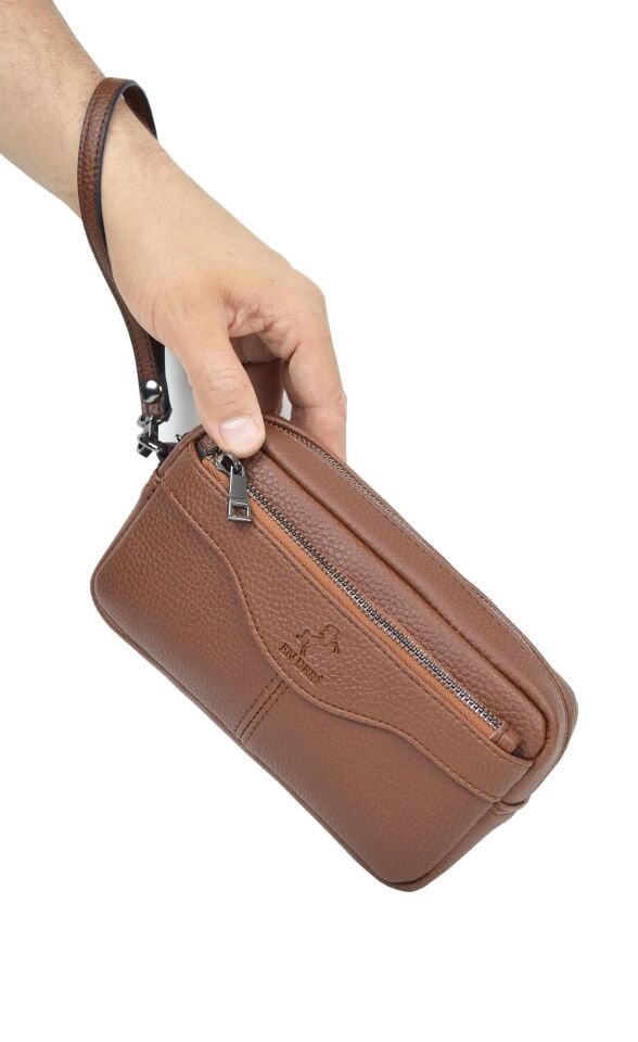 Taba Lüks Erkek El Çantası - Siyah Bileklikli Clutch ve Portföy Çanta