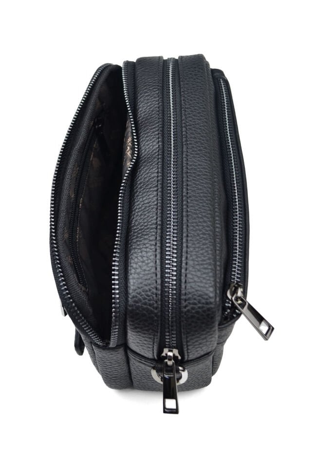 Erkek Siyah El Çantası - Büyük Bileklikli Clutch Portföy Çanta