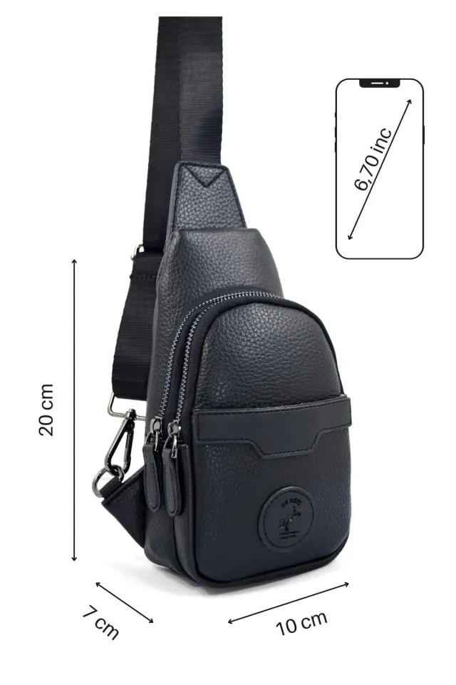 Erkek Suya Dayanıklı Cüzdan Bölmeli Kulaklık Çıkışlı Omuz Çantası Çapraz Çanta