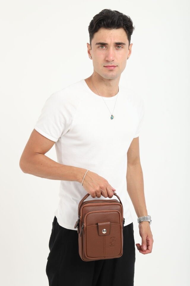 Taba Unisex El ve Omuz Çantası – Ayarlanabilir Askılı, Çok Gözlü Çapraz Postacı Çanta