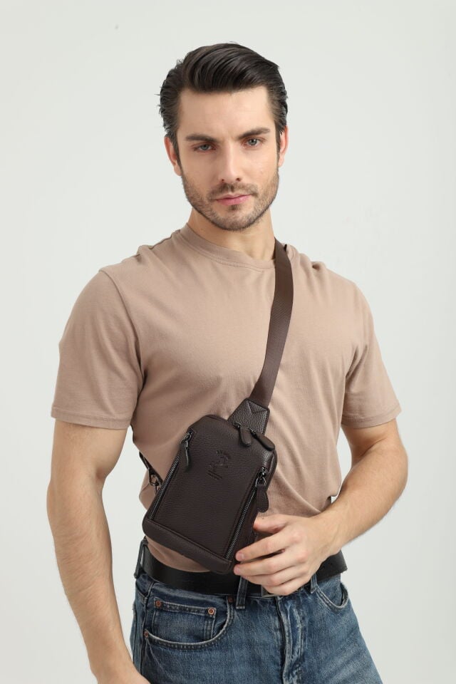 Kahverengi Erkek Omuz Çantası – Çok Bölmeli Çapraz Askılı Postacı Çanta