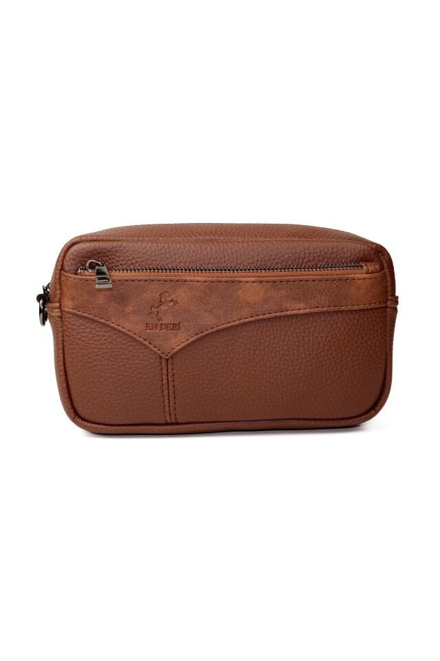 Erkek Taba El Çantası - Kartlıklı Clutch Portföy Çanta