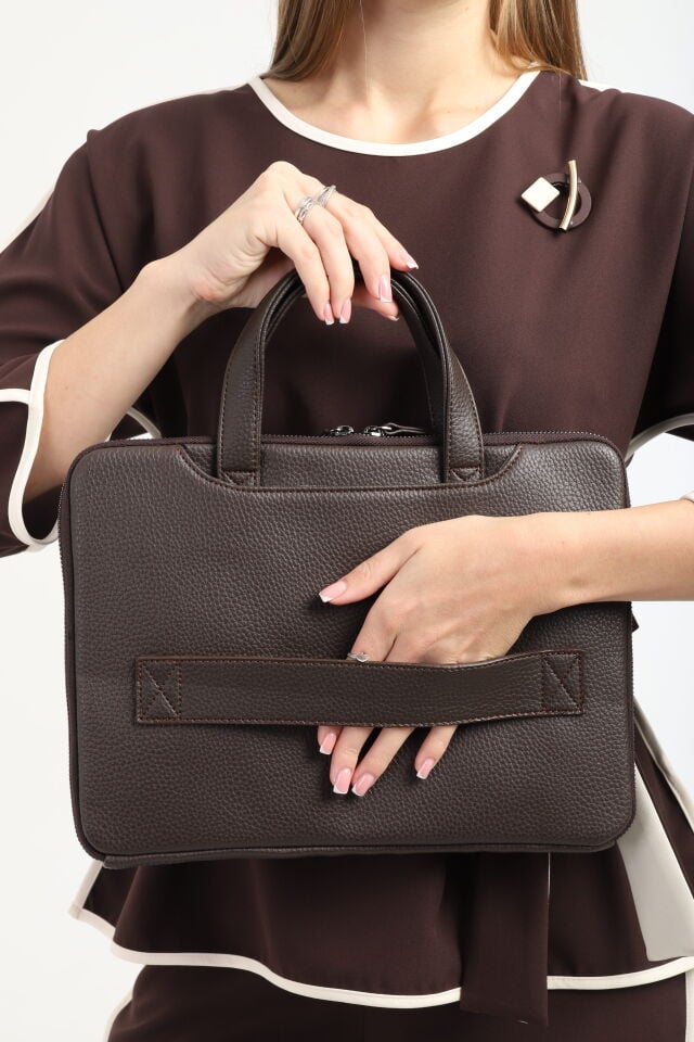 Kahverengi 13-14 inç Macbook Çantası - Laptop ve Bilgisayar Çantası