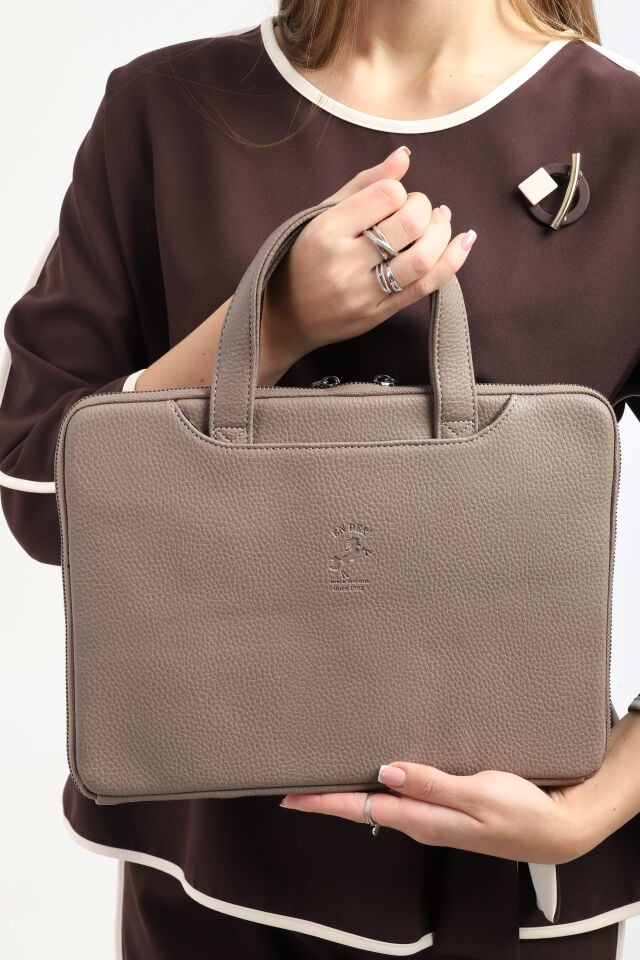 Krem 13-14 inç Macbook Çantası - Laptop ve Bilgisayar Çantası