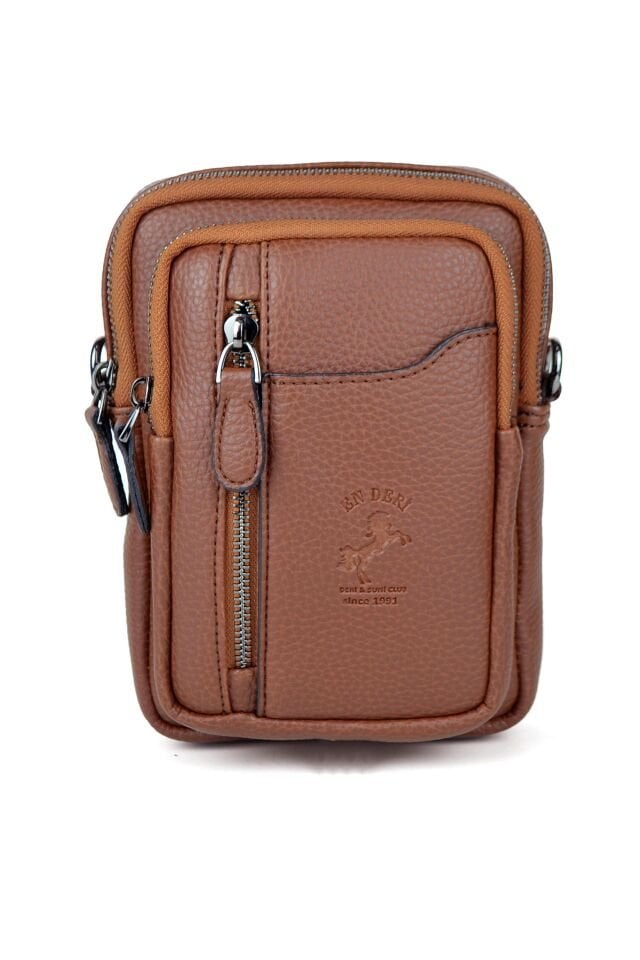 Taba Çok Bölmeli Omuz Çantası - Fonksiyonel Askılı Erkek Çapraz Çanta